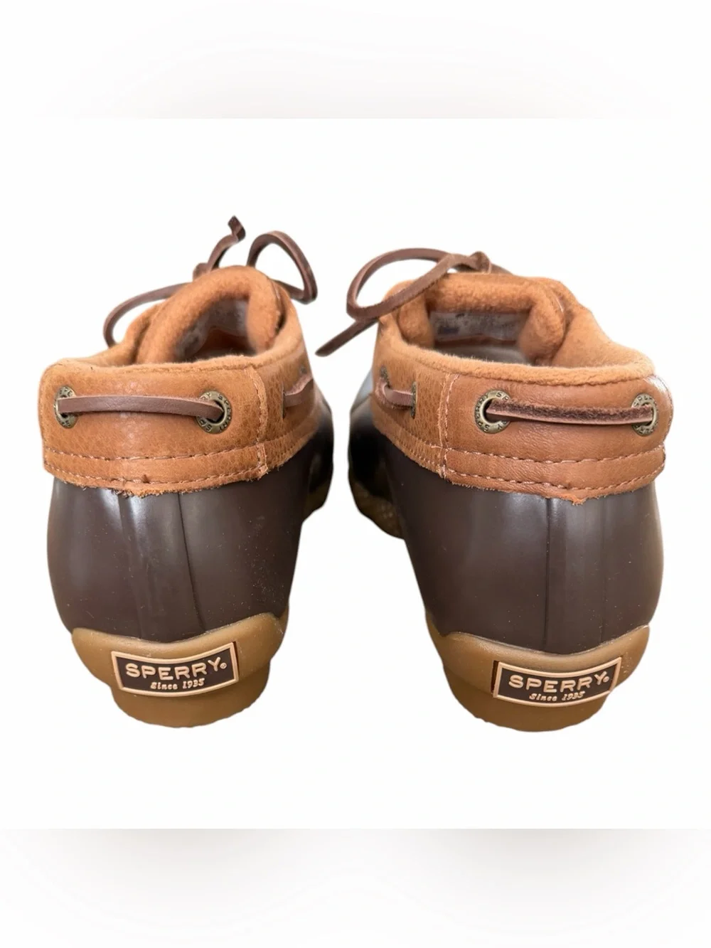 Sperry Brown Duck-Style Lace-Up Waterproof Shoes